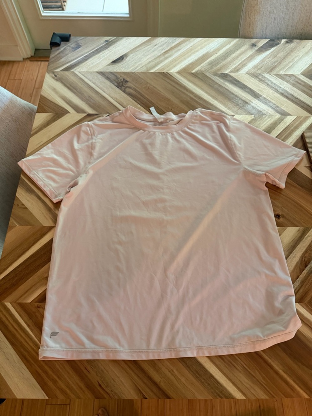 Fabletics Light Pink Crewneck Active Tee